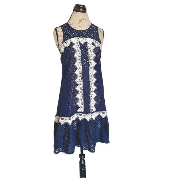 NHA KHANH Womens Dress Size 10 Bell Shaped Eyelet Lace Southernbell Bohowestern - Picture 4 of 13